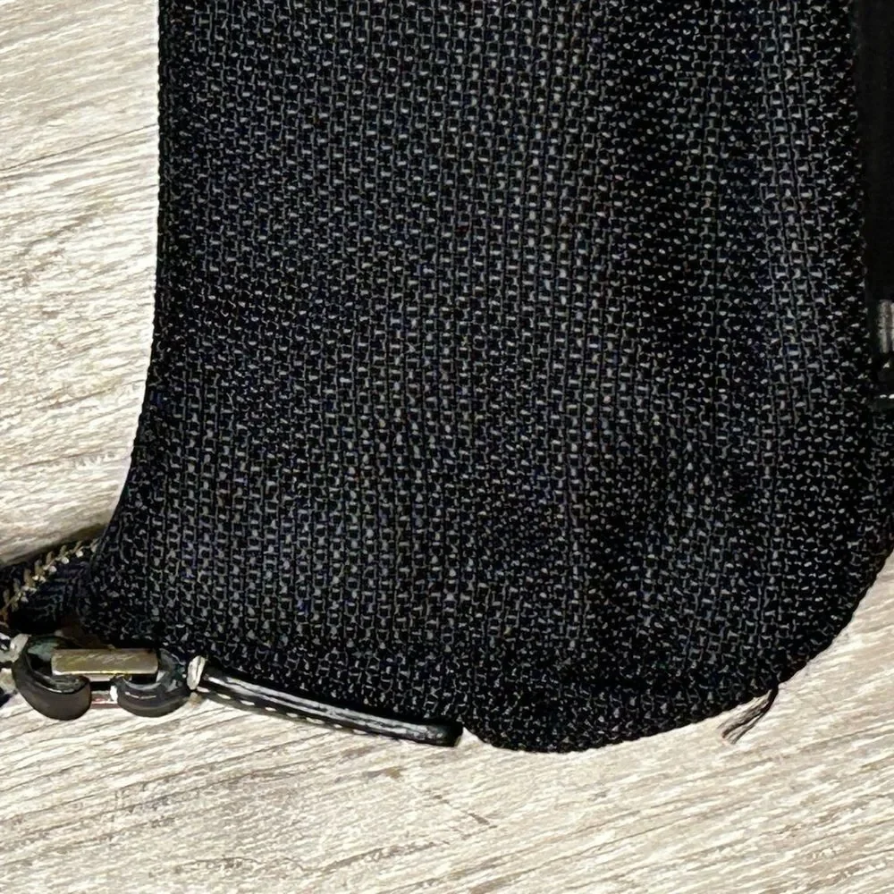 Antonio Melani Black Mini Shoulder Bag with Silver Accents